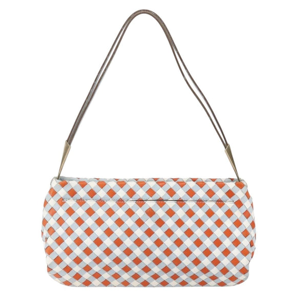 BOTTEGA VENETA INTRECCIATO Shoulder Bag Leather Multicolor Gold Auth 151033