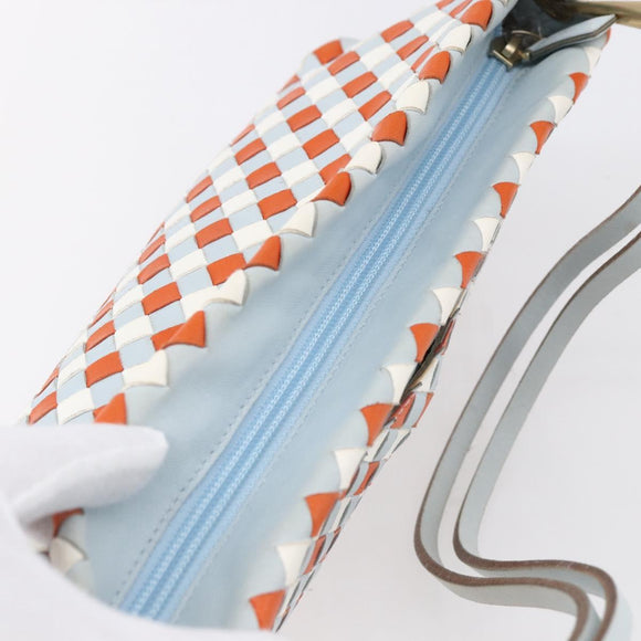 BOTTEGA VENETA INTRECCIATO Shoulder Bag Leather Multicolor Gold Auth 151033