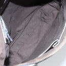 BURBERRY Nova Check Shoulder Bag Canvas Leather Beige Silver Auth 151035-12