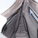 BURBERRY Nova Check Shoulder Bag Canvas Leather Beige Silver Auth 151035-19