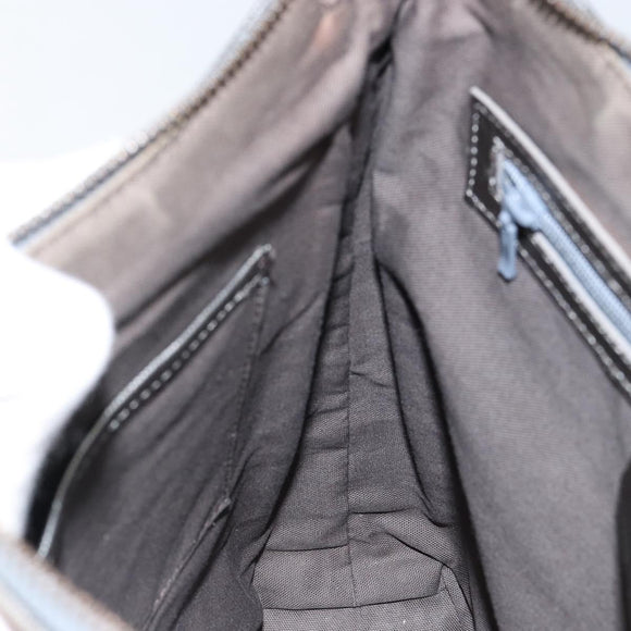 BURBERRY Nova Check Shoulder Bag Canvas Leather Beige Silver Auth 151035