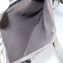 BURBERRY Nova Check Shoulder Bag Canvas Leather Beige Silver Auth 151035-22