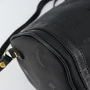 MCM Vicetos Logogram Shoulder Bag PVC Black Gold Auth 151037-14