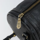 MCM Vicetos Logogram Shoulder Bag PVC Black Gold Auth 151037-10