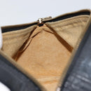 MCM Vicetos Logogram Shoulder Bag PVC Black Gold Auth 151037-17