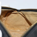 MCM Vicetos Logogram Shoulder Bag PVC Black Gold Auth 151037-18