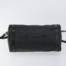 MCM Vicetos Logogram Shoulder Bag PVC Black Gold Auth 151037-5