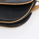 CELINE Shoulder Bag Leather Black Gold Auth 151040-10