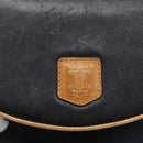 CELINE Shoulder Bag Leather Black Gold Auth 151040-14