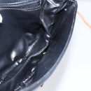 CELINE Shoulder Bag Leather Black Gold Auth 151040-18