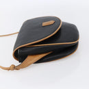 CELINE Shoulder Bag Leather Black Gold Auth 151040-4