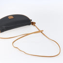 CELINE Shoulder Bag Leather Black Gold Auth 151040-7