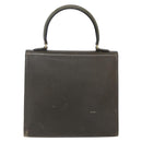 CELINE Hand Bag Leather Khaki Gold Auth 151041-2