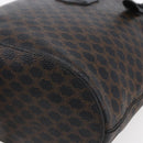 CELINE Macadam Canvas Tote Bag PVC Leather Black Gold Auth 151043-9