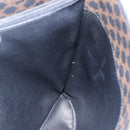 CELINE Macadam Canvas Tote Bag PVC Leather Black Gold Auth 151043-20