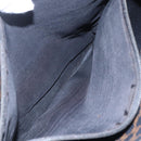 CELINE Macadam Canvas Tote Bag PVC Leather Black Gold Auth 151043-11