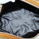 CELINE Macadam Canvas Boston Bag PVC Beige Gold Auth 151045-16