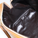 CELINE Macadam Canvas Boston Bag PVC Beige Gold Auth 151045-18