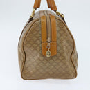 CELINE Macadam Canvas Boston Bag PVC Beige Gold Auth 151045-5