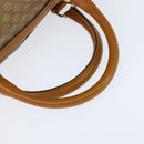 CELINE Macadam Canvas Boston Bag PVC Beige Gold Auth 151045-7