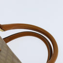 CELINE Macadam Canvas Boston Bag PVC Beige Gold Auth 151045-8