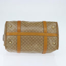 CELINE Macadam Canvas Boston Bag PVC Beige Gold Auth 151045-9