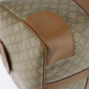 CELINE Macadam Canvas Boston Bag PVC Beige Gold Auth 151046-15