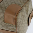 CELINE Macadam Canvas Boston Bag PVC Beige Gold Auth 151046-16