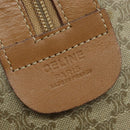 CELINE Macadam Canvas Boston Bag PVC Beige Gold Auth 151046-12