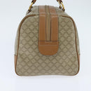 CELINE Macadam Canvas Boston Bag PVC Beige Gold Auth 151046-3