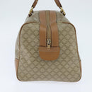 CELINE Macadam Canvas Boston Bag PVC Beige Gold Auth 151046-4