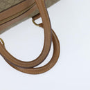 CELINE Macadam Canvas Boston Bag PVC Beige Gold Auth 151046-7