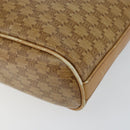 CELINE Macadam Canvas Shoulder Bag PVC Beige Gold Auth 151047-9
