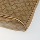 CELINE Macadam Canvas Shoulder Bag PVC Beige Gold Auth 151047-15