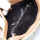 CELINE Macadam Canvas Shoulder Bag PVC Beige Gold Auth 151047-11