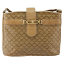 CELINE Macadam Canvas Shoulder Bag PVC Beige Gold Auth 151047-13