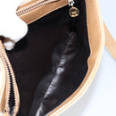 CELINE Macadam Canvas Shoulder Bag PVC Beige Gold Auth 151047-22