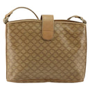 CELINE Macadam Canvas Shoulder Bag PVC Beige Gold Auth 151047-2