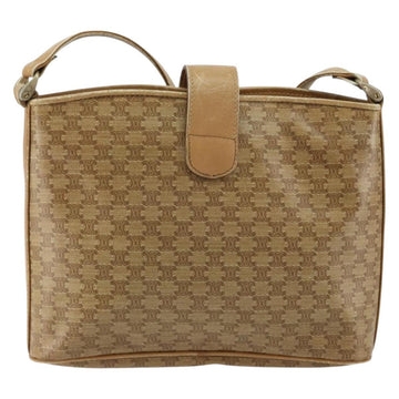 CELINE Macadam Canvas Shoulder Bag PVC Beige Gold Auth 151047 - 0
