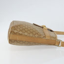 CELINE Macadam Canvas Shoulder Bag PVC Beige Gold Auth 151047-3