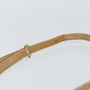 CELINE Macadam Canvas Shoulder Bag PVC Beige Gold Auth 151047-8