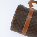 CELINE Macadam Canvas Shoulder Bag PVC Leather Brown Gold Auth 151048-8