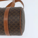 CELINE Macadam Canvas Shoulder Bag PVC Leather Brown Gold Auth 151048-15