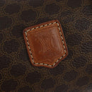 CELINE Macadam Canvas Shoulder Bag PVC Leather Brown Gold Auth 151048-18