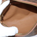 CELINE Macadam Canvas Shoulder Bag PVC Leather Brown Gold Auth 151048-10