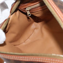 CELINE Macadam Canvas Shoulder Bag PVC Leather Brown Gold Auth 151048-21