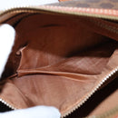 CELINE Macadam Canvas Shoulder Bag PVC Leather Brown Gold Auth 151048-11