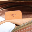 CELINE Macadam Canvas Shoulder Bag PVC Leather Brown Gold Auth 151048-12