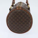 CELINE Macadam Canvas Shoulder Bag PVC Leather Brown Gold Auth 151048-4