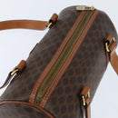 CELINE Macadam Canvas Shoulder Bag PVC Leather Brown Gold Auth 151048-6